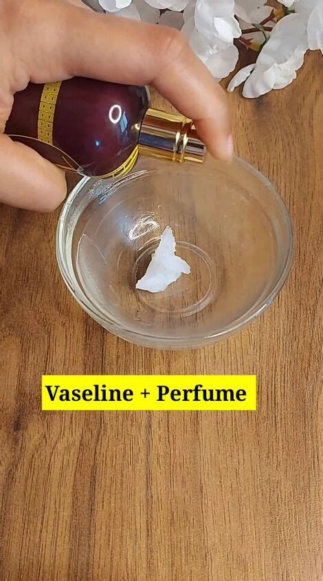 adding perfume to vaseline.